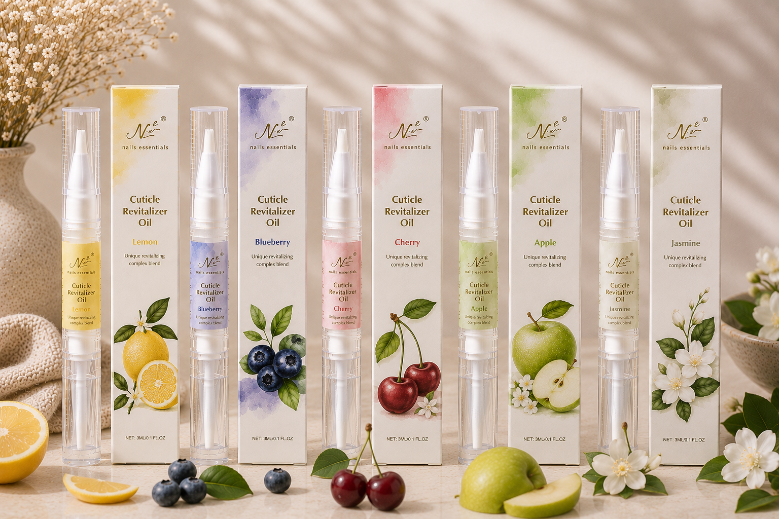 Aceites de cutículas de diferentes aromas - Rossi Beauty